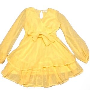 Japra Yellow Long sleeve Mini Dress 🌼 Size S
